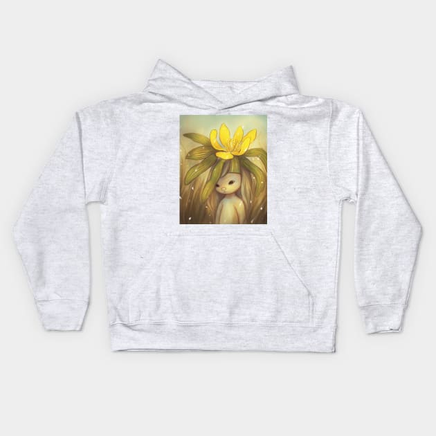 Winter Aconite Kids Hoodie by selvagemqt